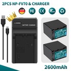 2x NP-FV50 NP-FV30 NP-FV70 NP-FV100 NP-FV90 FV40 Bateria i ładowarka do Sony NEX