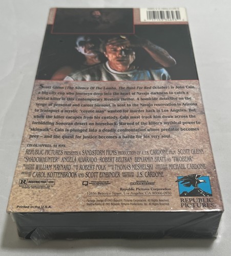 ShadowHunter [VHS] Angela Alvarado, Scott Glenn, Benjamin Bratt, Robert Beltran - Picture 4 of 5