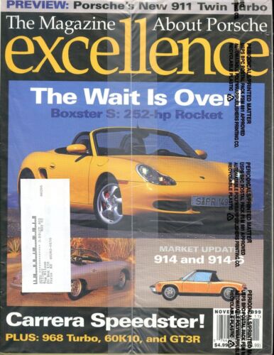 Porsche Excellence Magazine #89 November 1999 Boxster S: 252-hp Rocket *SEALED* - Picture 1 of 2