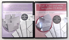 Lot 2 DEBBI MOORE DESIGNS PAPERCRAFTING CD ROM Crafter's Essential Bags Boxes
