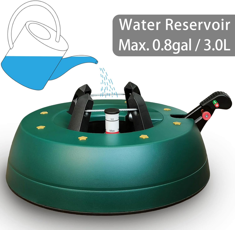 Christmas Tree Stand with Water Reservoir, Fast Clamped 8Ft Tree with 5