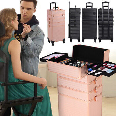 Amazon.com: CNCEST Rolling Makeup Train Case,Cosmetics Beauty Nail Salon  Hairdresser Trolley Case,Professional Makeup Trolley for Studio or  Travelling Nail Technician Artists Cosmetologist Stylist (Pink) : Beauty &  Personal Care