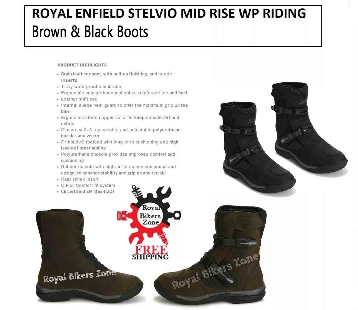 Royal Enfield Shoe Rain Cover Royal Enfield E 39 Short Riding