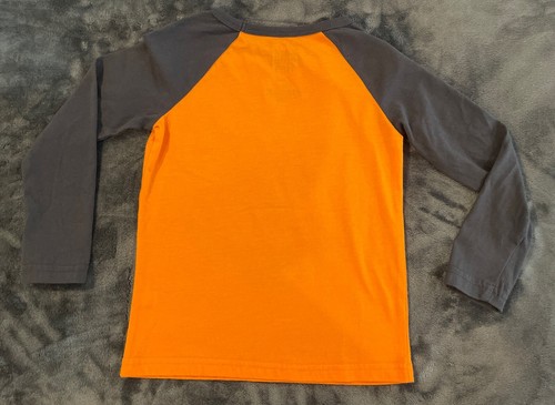 Halloween Black & Orange Jack O' Lantern Long Sleeve T-Shirt Tee Top Boys Size 4 - Picture 5 of 5