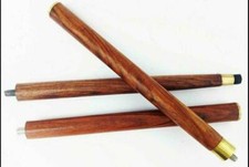 3 Fold Vintage Brass Wood Walking Stick Only For Cane Handle Only wooden shafts