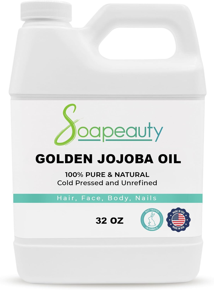 Golden Jojoba Oil | 100% Pure & Natural | Unrefined, Cold Pressed, Hexane Free |