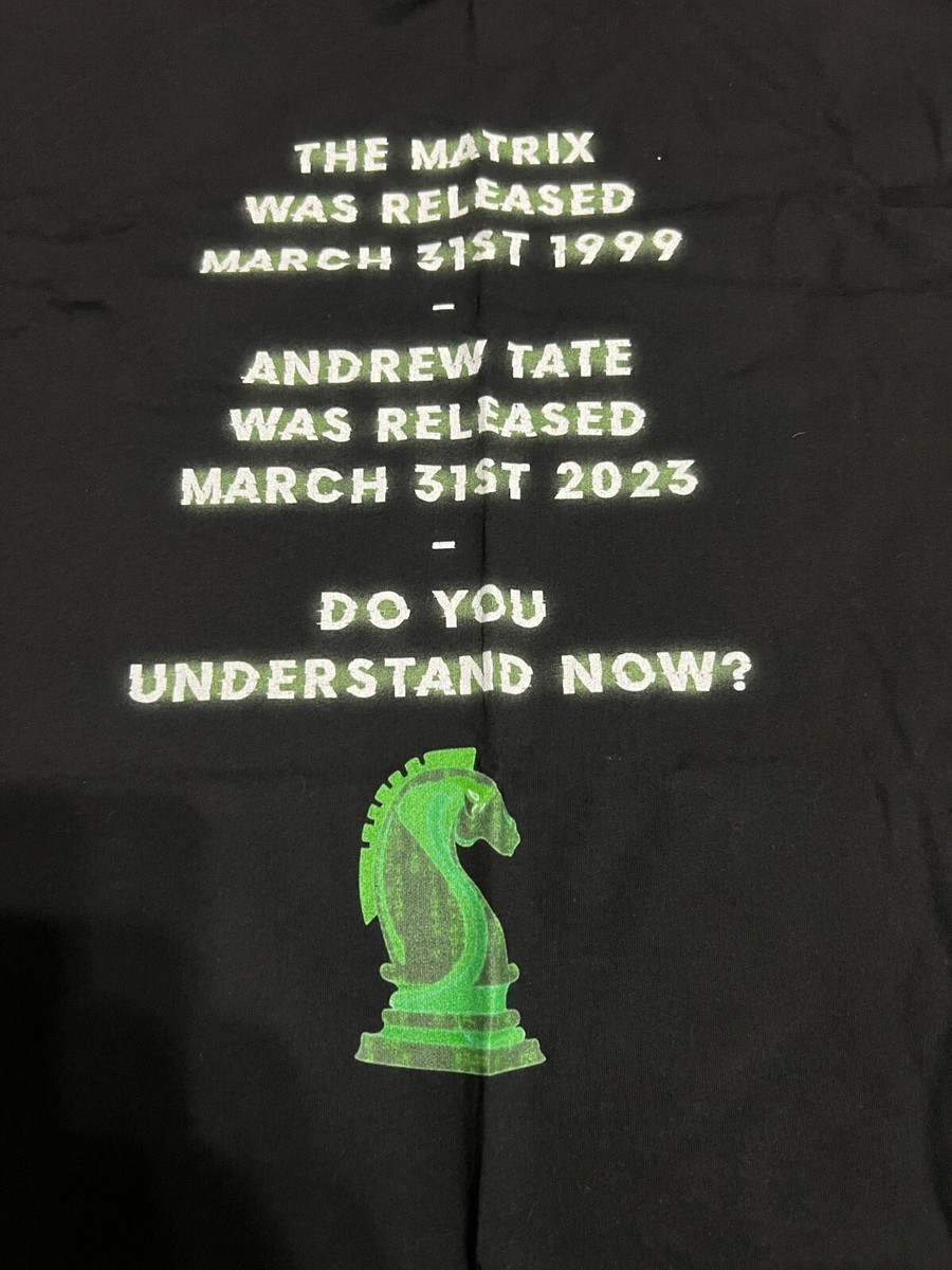 Andrew Tate, TOPG Exclusive T- Shirt, Freedom Very Rare & comes with NFT.  TOP G