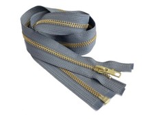 14 Inch Metal Zipper YKK 5 Golden Brass Medium Weight Separating made in USA