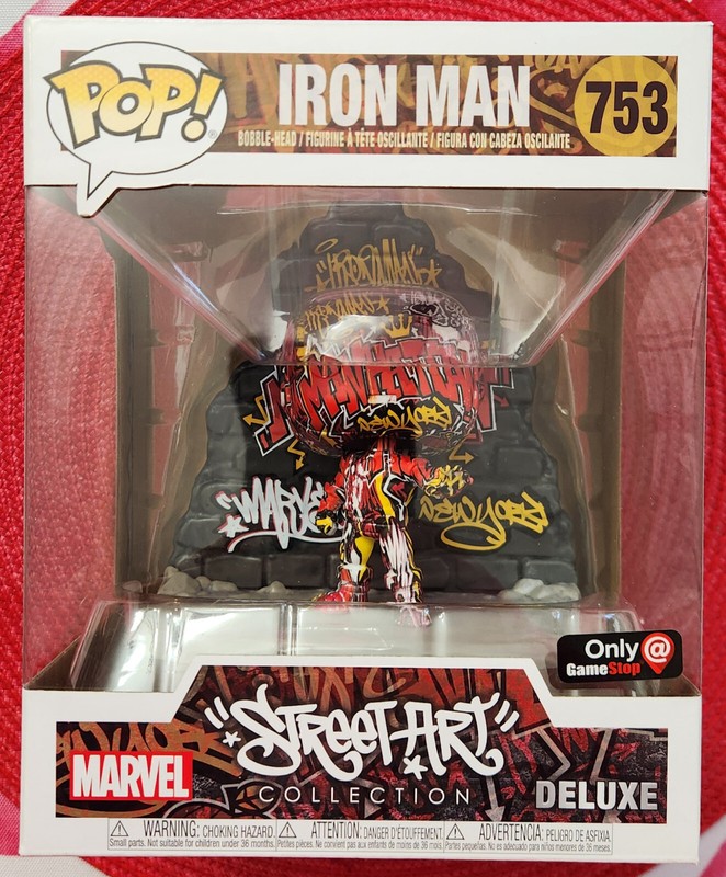 Funko POP! Deluxe Marvel Street Art: Iron Man #753 GameStop Exclusive