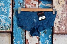 Women's No Boundaries Juniors Lace Boyshort Panty Underwear XSMALL Blue NEW