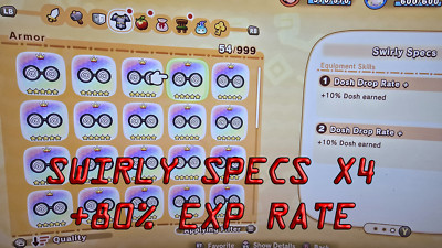 Fantasy Life i The Girl Who Steals Time-Swirly Specs x4+80%DoshDropRatePC-NS-PS5