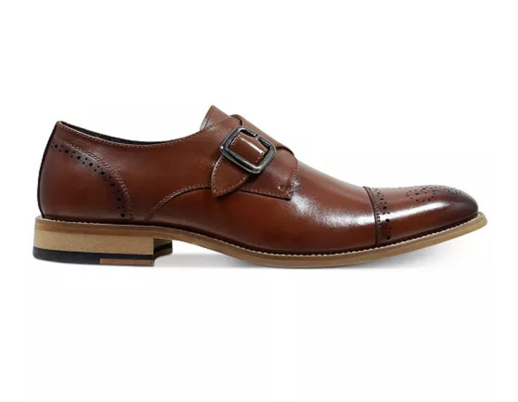 Stacy adams single monk strap best sale shoes
