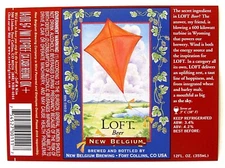 New Belgium LOFT BEER paper beer label CO 12oz  IA-OR CRVs ABW 3.4% & ABV 4.2%