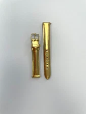 14mm Gold Genuine Leather Watch Band - USA