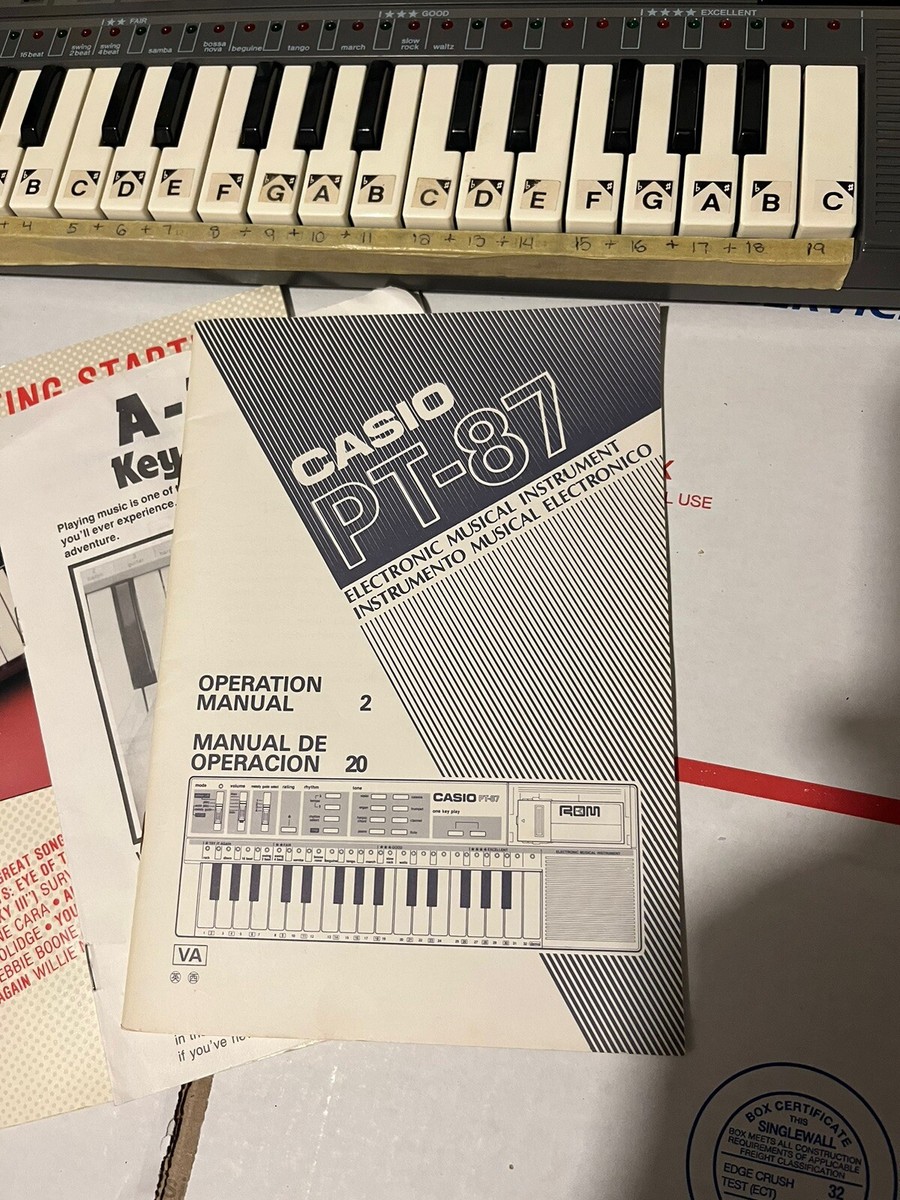Casio PT-87 Vintage Keyboard with ROM Pack RO-551 + Original