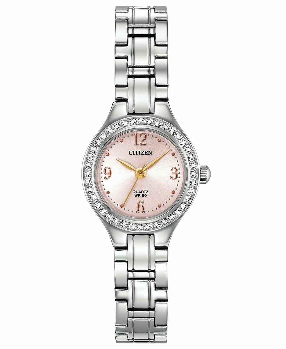 Citizen EJ6090-53X Silver Tone Pink Dial Swarovski Crystals  display picture 3