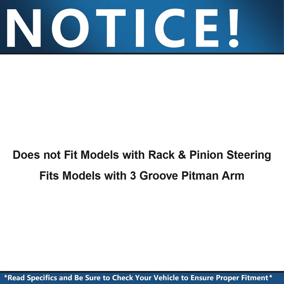 Kit de brazo Pitman de 3 ranuras con rueda loca Tierod interior delantera exterior para Chevy Silverado HD Foto 2 de 4