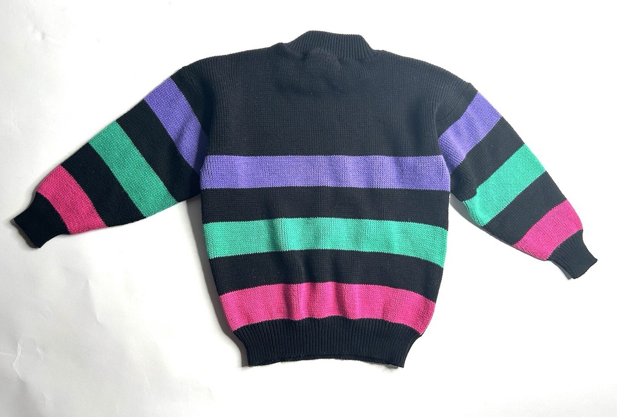 Vintage 90s Rags USA New Kids On The Block NKOTB Neon Sweater Kids