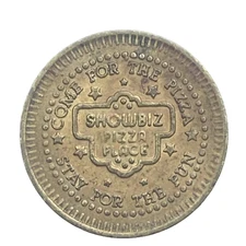 Vintage Showbiz Pizza Place Brass Token
