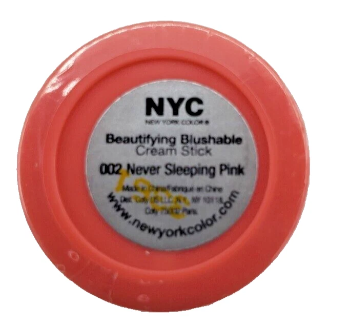 NEW NYC Blushable Cream Stick- 002 NEVER SLEEPING PINK - Image 2 of 2