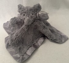 CLOUD ISLAND NWOT Gray Elephant Lovey Security Blanket Baby Plush Satin 14