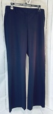 Liz Claiborne Liz Sport Slacks Belted Navy Blue Pockets Pleats Dress Pants 1296E