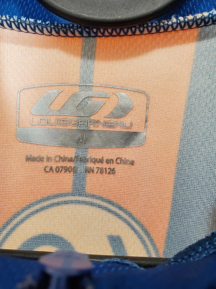 Louis Garneau Hombre Jersey Ciclismo Bicicleta Deporte Informal Azul Talla M Retrocartera 40 años  Foto 4 de 4