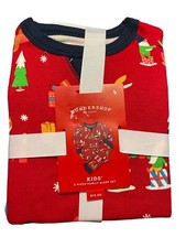 KIDS SIZE 4 WONDERSHOP RED ALLOVER CHRISTMAS 2 PC PAJAMAS PJS NEW 21879