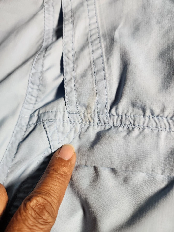 Hook & Tackle Shirt Mens XL Blue Short Sleeve Button Up Technical Fishing Gear - Image 4 of 4