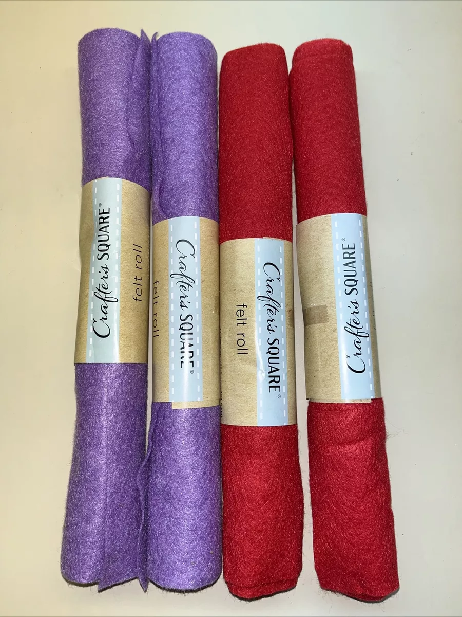 4 Rolls Purple & Red Felt Roll by Crafter's Square - 11.75 x 48 each