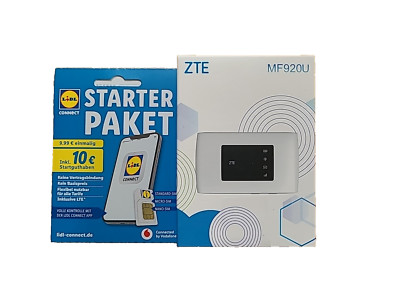 WLAN Hotspot Lidl Connect ZTE MF920U LTE Mobiler HotSpot WiFi Router + Guthaben
