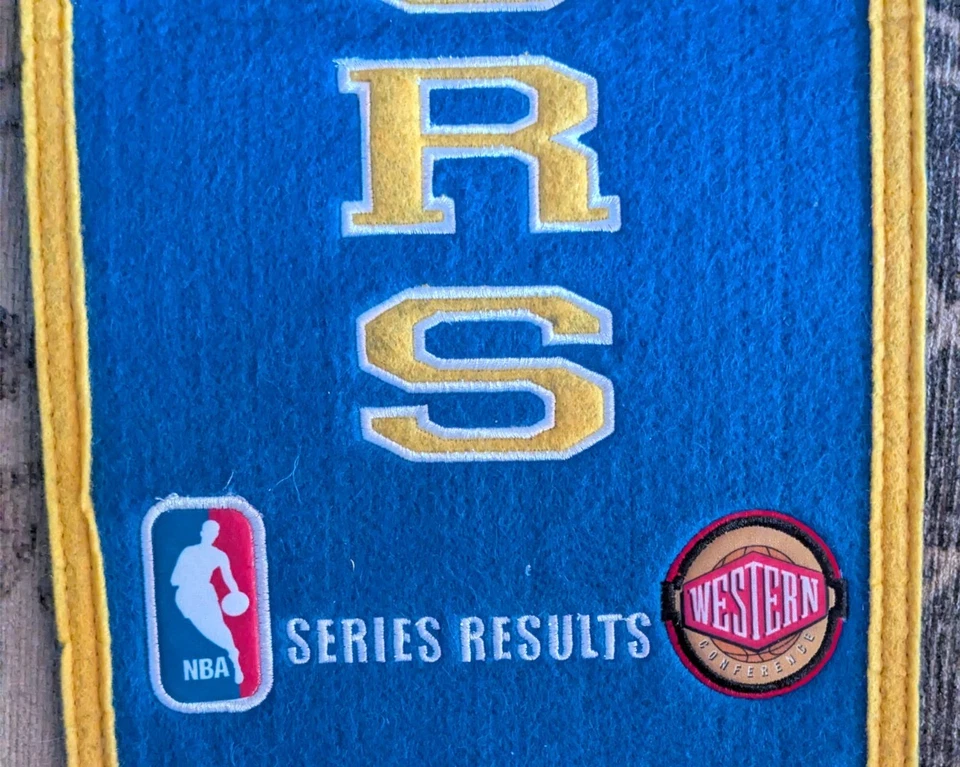 NBA 2018 Champions Banner Golden State Warriors - De lujo con gráficos bordados Foto 3 de 4