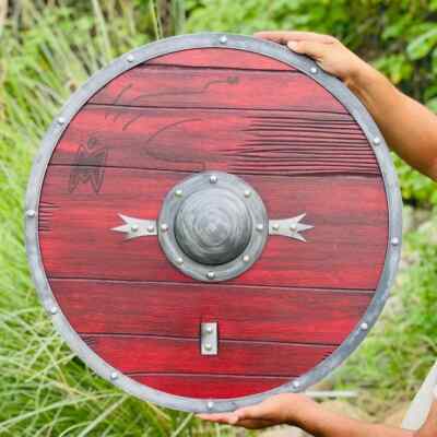 Wikinger Ragnar Lothbrok Authentic Battleworn Wikingerschild Wikinger Krieger...