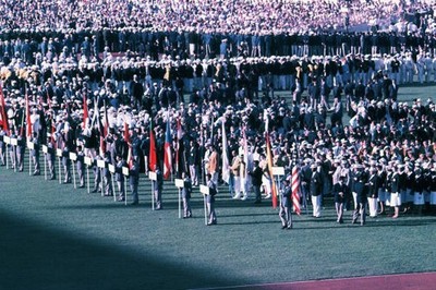 Opening Ceremony Rome Olympic Games 1960 Old Photo 3