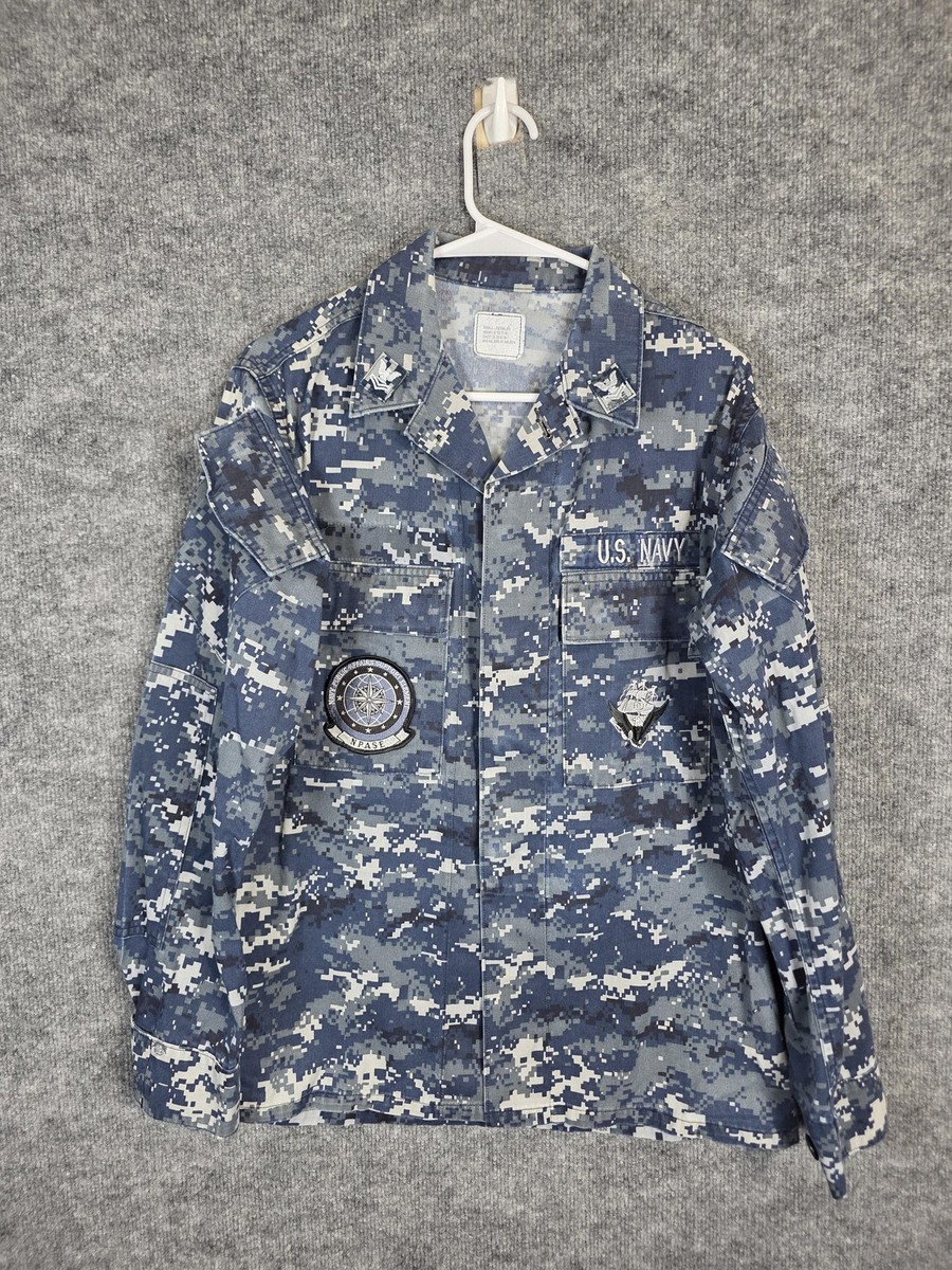 U.S. Navy NWU Type I Shirt Mens Small Regular Blue Digital Camo