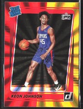 2021-22 Donruss #242 Keon Johnson Holo Red and Gold Laser