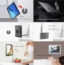 Universal Tablet Wall Mount Adjustable 90 Degrees Rotating Tablet Holder Fit ...