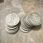 Liberty Walking Half Dollar Silver Coins 1943 Lot Circulated