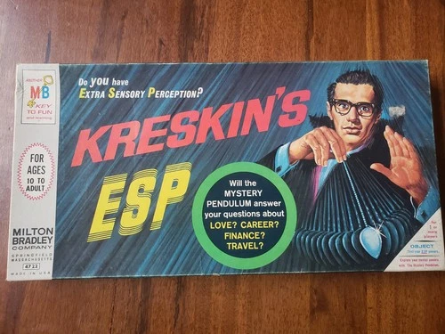 Vintage 1967 Milton Bradley Kreskin's ESP Board Game Complete