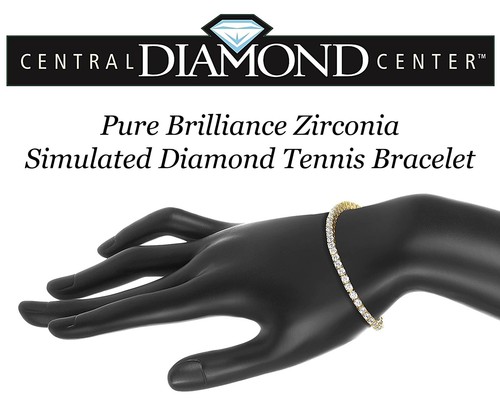 Platinum Plated Sterling Silver 7" Tennis Bracelet With 5.2 CTTW Zirconia - 3MM - Picture 194 of 222