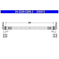 2x Bremsschlauch hinten für Peugeot 206 2A/C CC 2D SW 2E/K 206+ 2L | 23919898