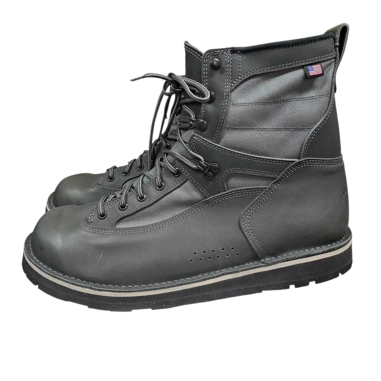 Patagonia X Danner Foot Tractor Aluminum Bar Wading Boots Grey USA Made 15 NOS