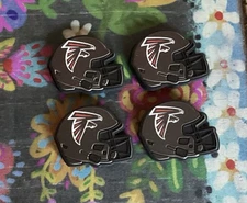 4 Pce Atlanta Football Team Silicone Focal Beads DIY Jewelry Beadable Pens