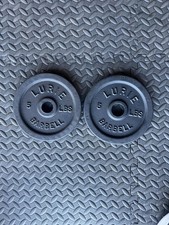 Lurie 5 lb Cast Iron Black Weight Plates Set of 2