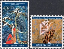 UN New York #Mi689-Mi690 MNH 1995 Beijing Women Conference Kuang [666-667]