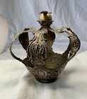 Antique Spanish Colonial Silver Santo Crown Rare Bird Orb 18th-19th Century — photo 3