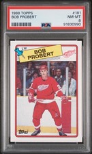 1988 TOPPS #181 BOB PROBERT ROOKIE RC PSA 8