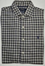 Mens Polo Ralph Lauren Long Sleeve Slim Fit Plaid Button Up Shirt Medium