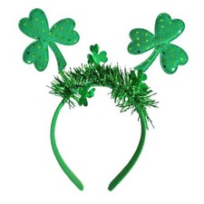 St. Patrick's Day Headbands Clover Hair Bands for Women Girls Kids Green