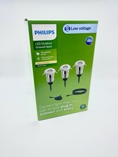 Philips Outdoor Low Voltage Spore Floor Spotlights, Set of 3 IP67 Waterproof